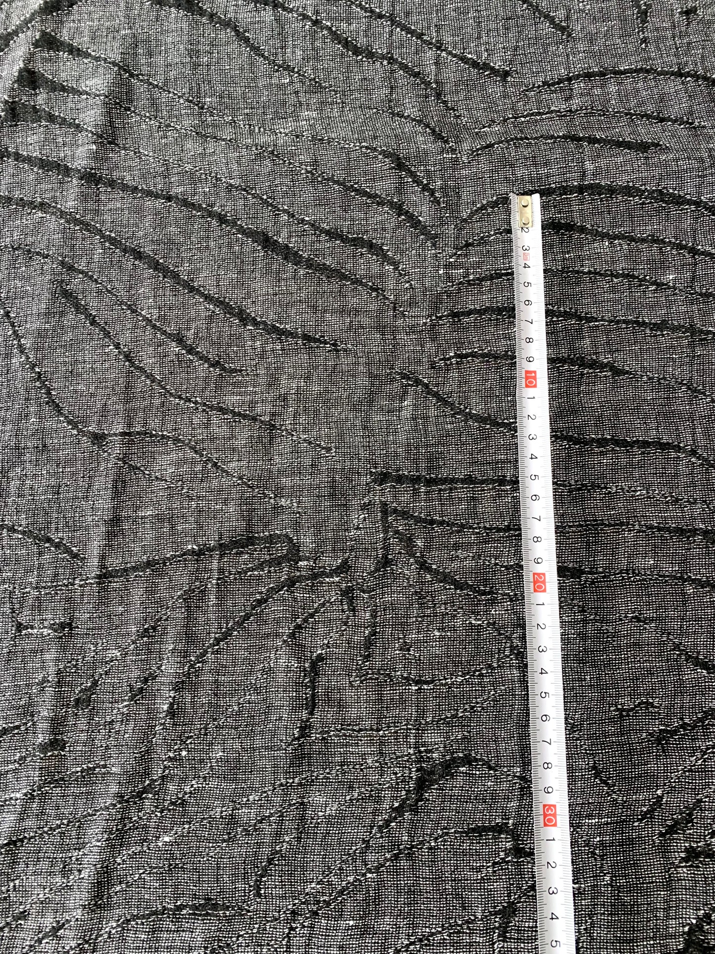 Kuviollinen pellavakangas
