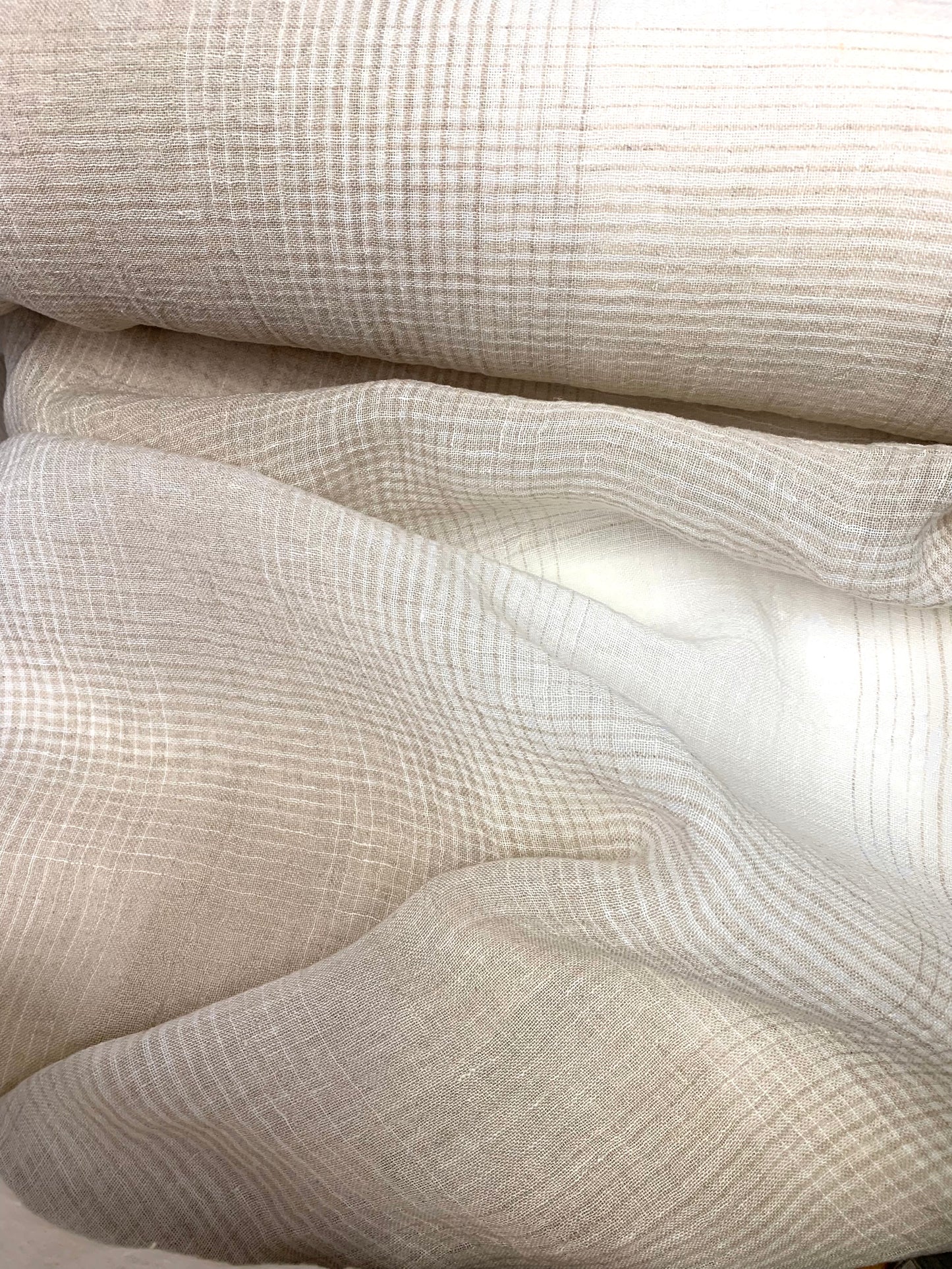 Ruudullinen pellavakangas
