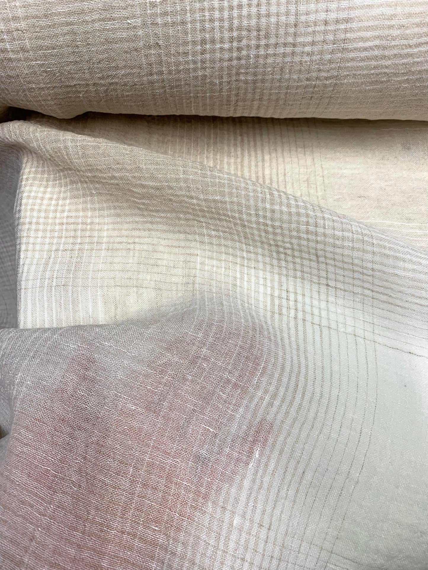 Ruudullinen pellavakangas