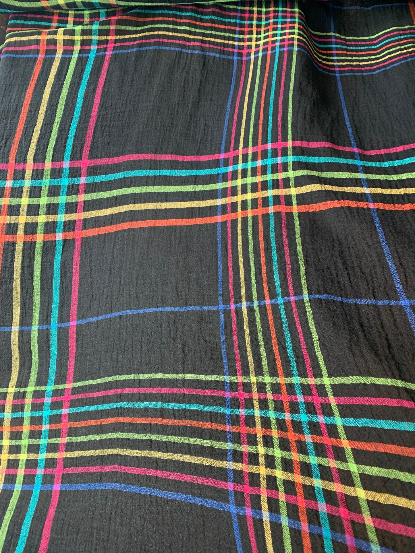 Ruudullinen pellavakangas