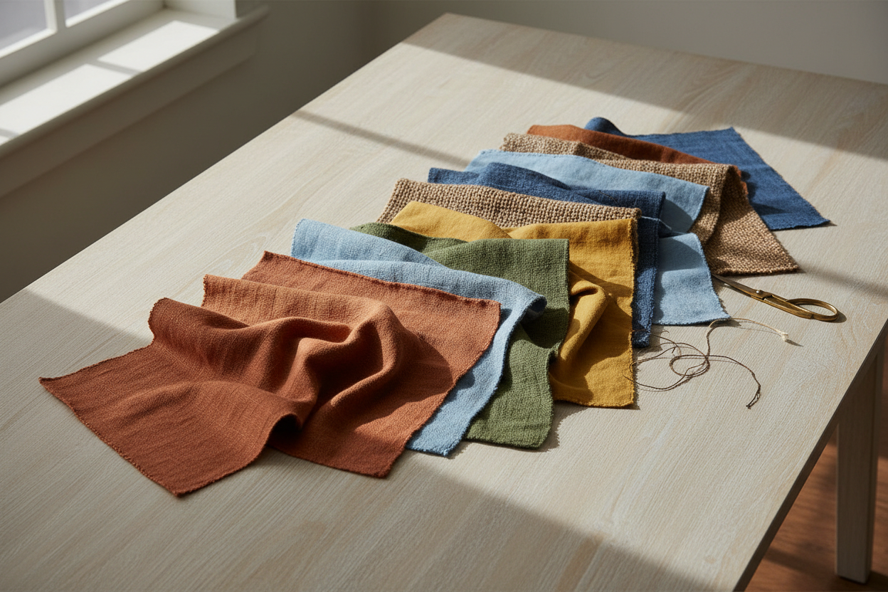 Multiple fabric swatches